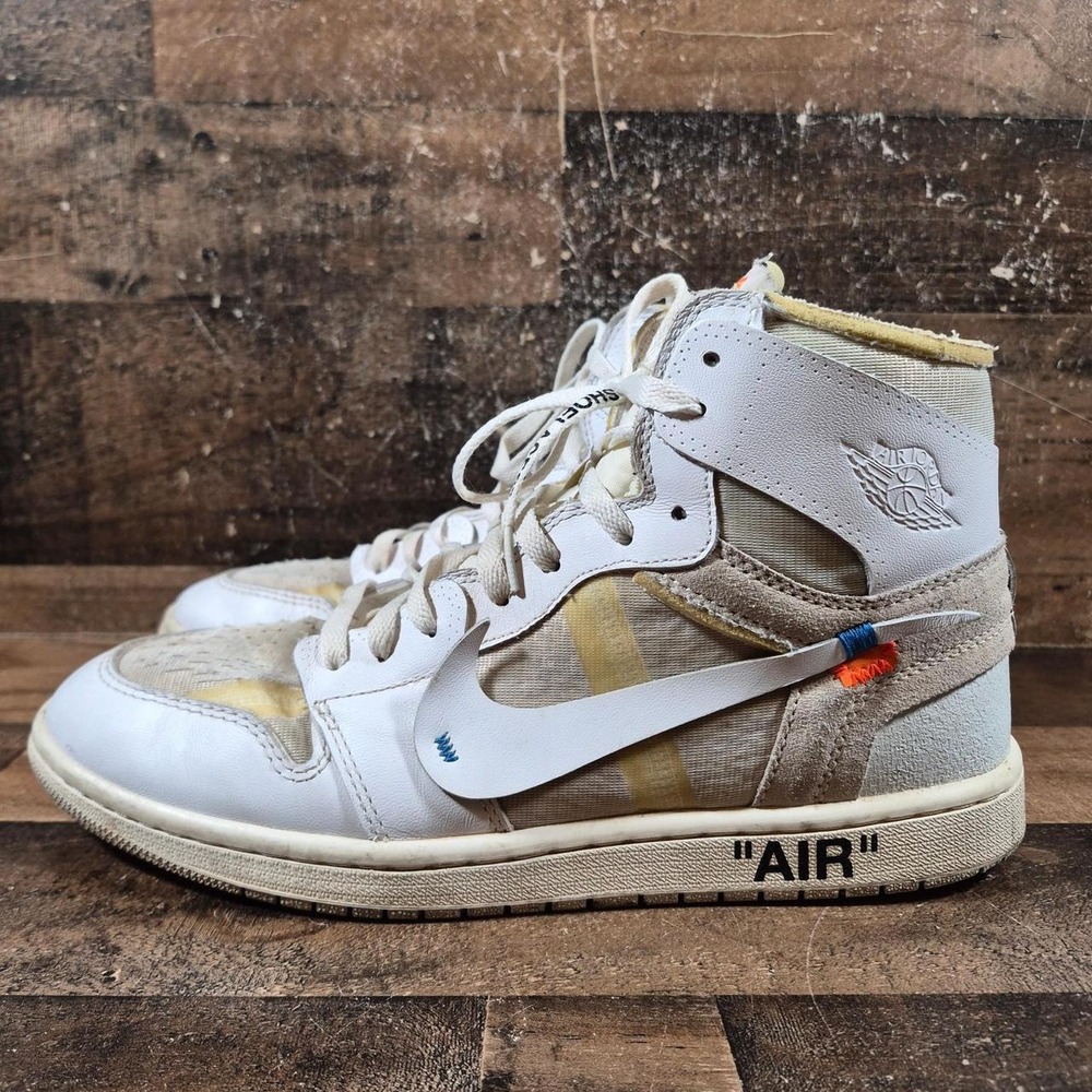 Off-White x Air Jordan 1 High OG Euro Sneakers Shoes Mens 12